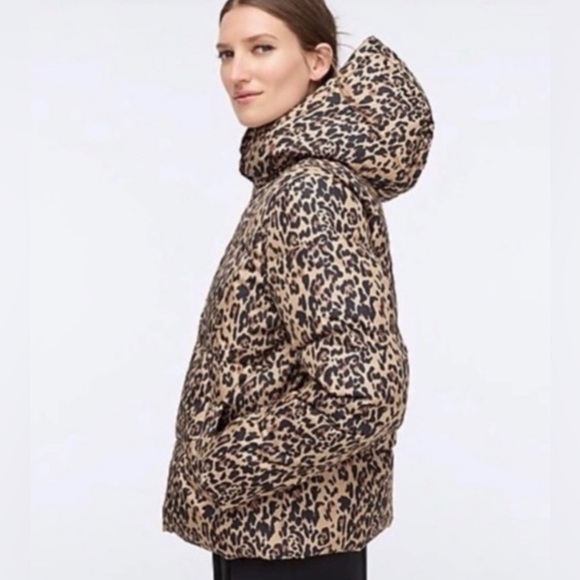J Crew Leopard Print Puffer Jacket - Picture 11 of 15